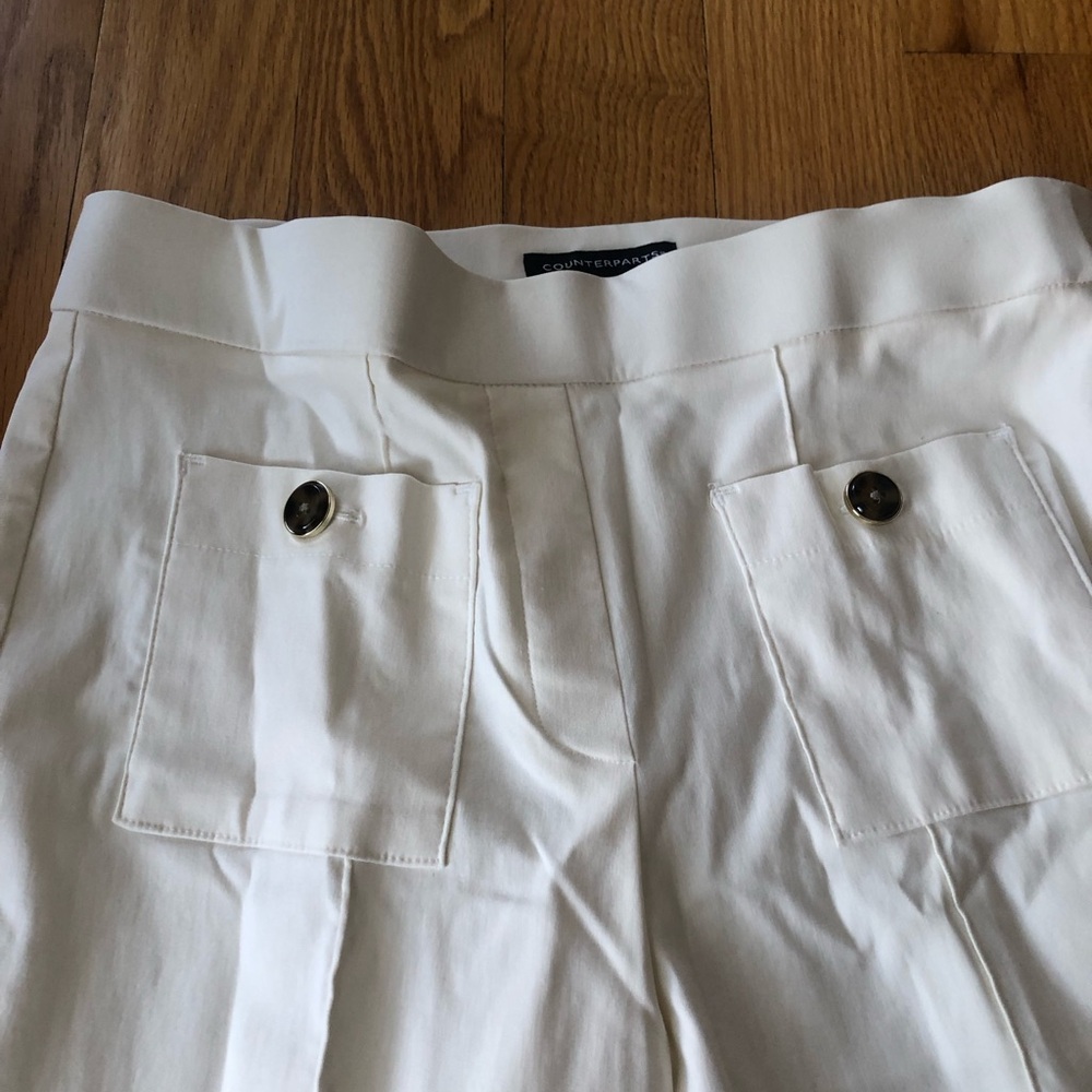 NWT Counterparts luxe stretch ivory pants - Picture 2 of 5